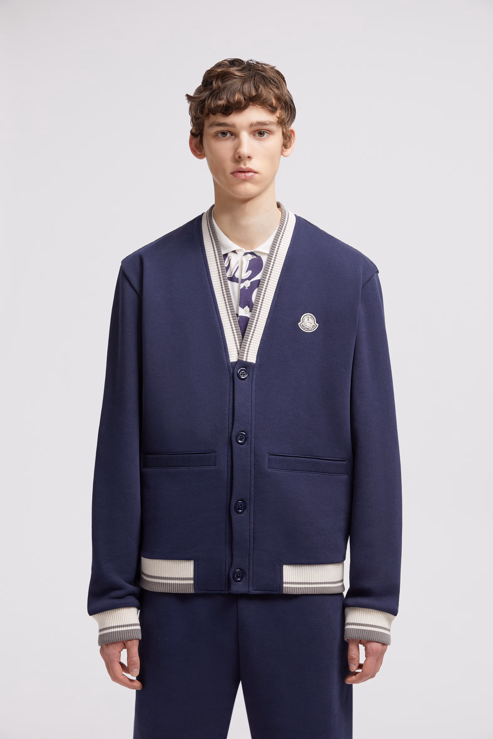 Moncler x Mercedes-Benz by NIGO Padded Cotton Sweatshirt Men Navy Blue Moncler 3